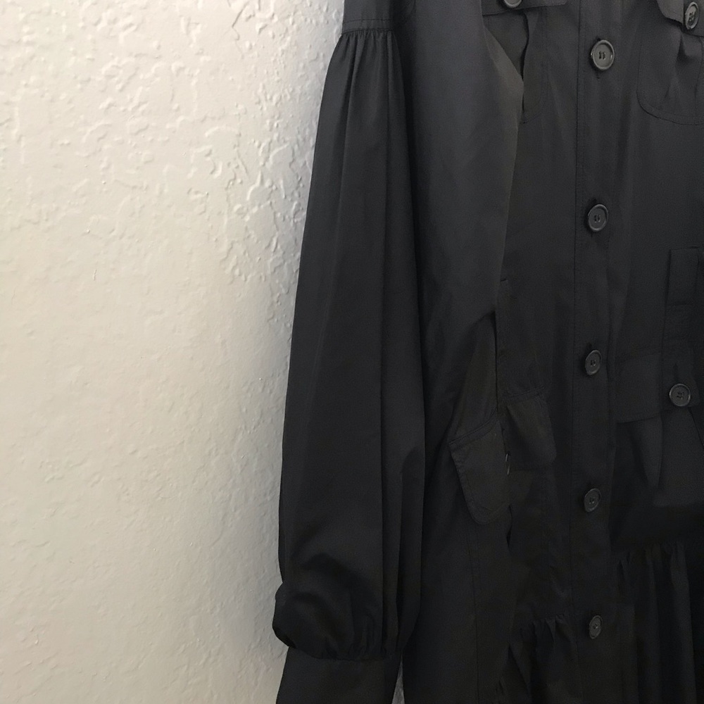 Tuzzi Black Button Down Rain Jacket - image 5
